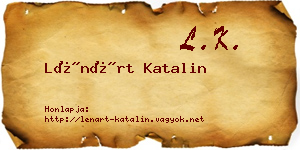 Lénárt Katalin névjegykártya