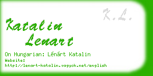 katalin lenart business card